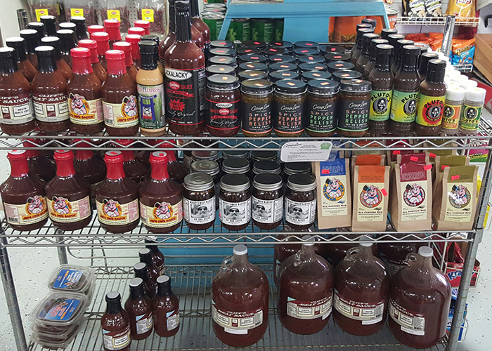 BBQ sauces and supplies